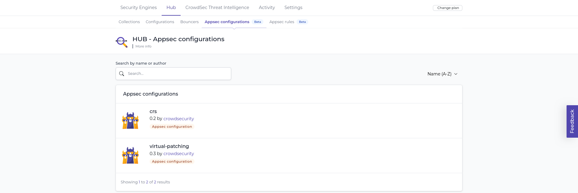 CrowdSec AppSec configurations