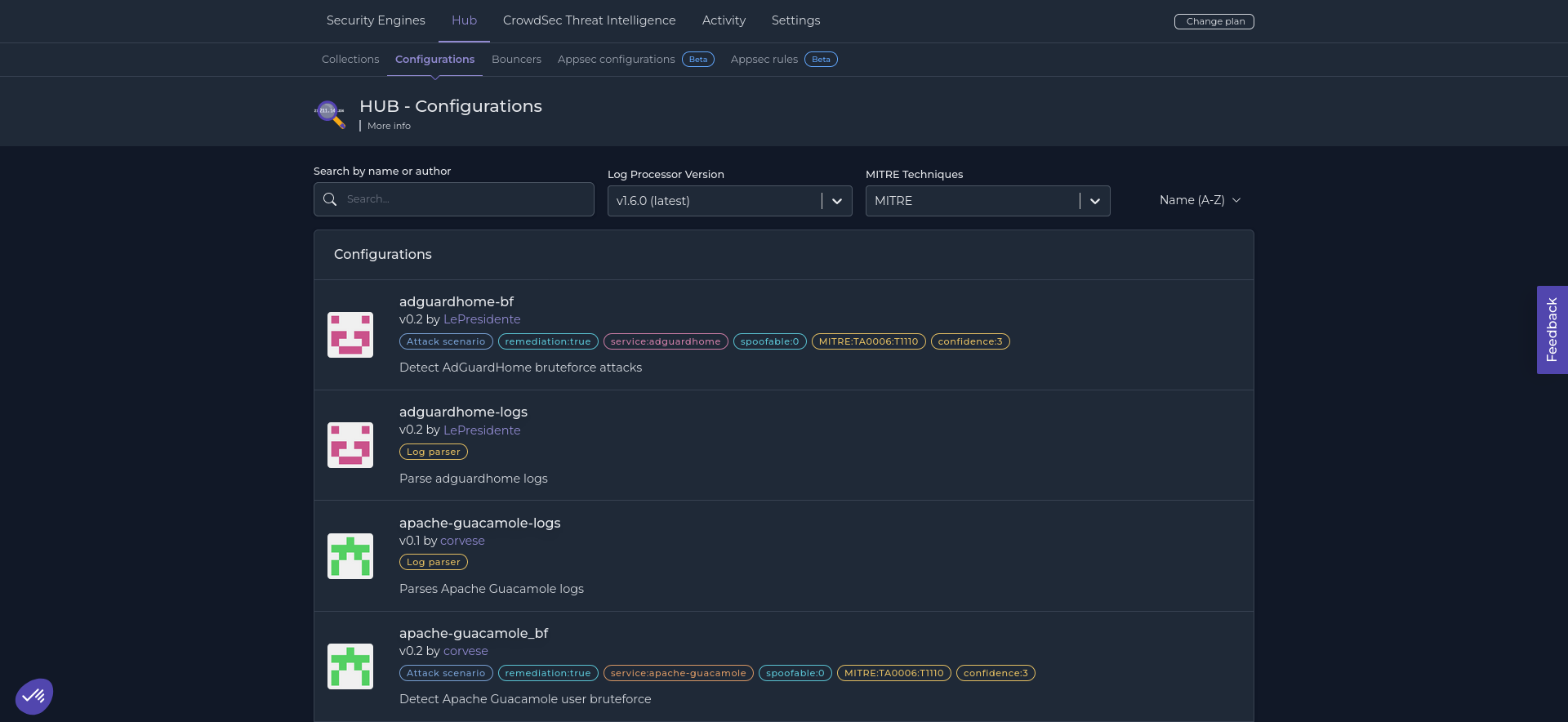 CrowdSec configurations